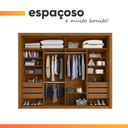 Ver imagem 6 de Guarda Roupas Casal com Espelho 2 Portas de Correr 6 Gavetas Imperador Madeirado Zanzini