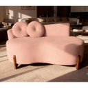 Ver imagem 5 de Namoradeira Lounge Bouclé com 2 Almofadas 150 Cm ? Design Moderno e Confortável