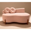 Ver imagem 2 de Namoradeira Lounge Bouclé com 2 Almofadas 150 Cm ? Design Moderno e Confortável