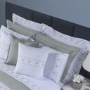 Ver imagem 3 de Edredom + Jogo de Cama 200 Fios Damasco Queen 15 Peças 100% Poliéster - Branco-cinza