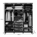 Ver imagem 4 de Guarda-roupa Casal Turim 6 Portas 3 Gavetas Ripado Cinamomo/off White - Pnr Móveis