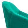 Kit 2 Poltronas Giratória Giovana Suede Verde Turquesa Base Madeira D'Rossi - 6