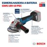 Esmerilhadeira Bosch GWS 18V-10PSC Sem baterias e carregador - 5