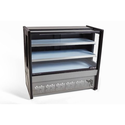Vitrine Natural Polar 1,25m Preto Platinum Pvnp