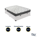 Ver imagem 3 de Cama Box Baú Casal Branco e Colchão Iso 100 D33 Ortobom