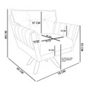 Ver imagem 5 de Poltrona Decorativa Anitta Corino Grafite Base Giratória Madeira - D'rossi