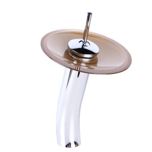 Torneira Misturador Monocomando Vitorelli Cascata Alta Dourada