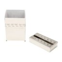 Ver imagem 1 de Conjunto Lixeira e Porta Lenço de Papel de Ferro 77,5cmx31,5cmx63 Rojemac