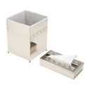 Ver imagem 4 de Conjunto Lixeira e Porta Lenço de Papel de Ferro 77,5cmx31,5cmx63 Rojemac