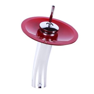Torneira Misturador Monocomando Vitorelli Cascata Alta Vermelha