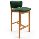Ver imagem 6 de Kit 2 Banqueta Alta para Cozinha Sala de Jantar Bar Dara L02 Couríssimo Verde Musgo - Lyam Decor