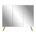 Ver imagem 7 de Aparador Buffet 3 Portas com Espelho Retrô Vegas Multimóveis MP1013 Branco/Natural