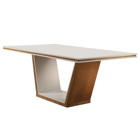 Mesa de Jantar com Aplique Central - Louise-2,20 x 1,10 metros - Requinte Salas