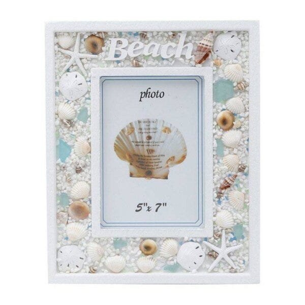 Porta Retrato de Madeira Adornado de Concha Sunny Beach 13cmx18cm Rojemac - 2