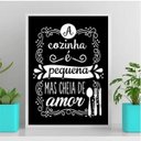 Ver imagem 1 de Quadro Decorativo Para Cozinha Pequena 45x34cm - com vidro:Madeira branca