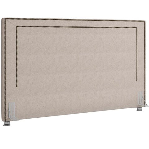 Cabeceira Cama Box Casal King 195 Cm P05 Berlim Linho Bege Claro - Lyam Decor