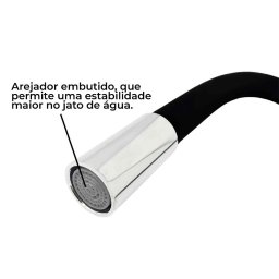 Torneira Cozinha Silicone Flexivel Gourmet 360 Metal Cromado Pia Bancada Mesa Articulado Resistente  - 6