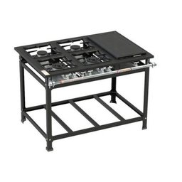 Fogão Industrial 4 Bocas 30x30 Sem Forno e Chapa Economy Cristalaço - 1