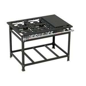 Fogão Industrial 4 Bocas 30x30 Sem Forno e Chapa Economy Cristalaço