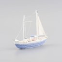Ver imagem 1 de Barco Veleiro de Madeira Decorativo com Adorno de Resina Rojemac