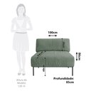 Ver imagem 4 de Sofá Modular Industrial Central Basileia 100cm Yescasa Veludo Tx Verde Pistache