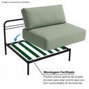 Ver imagem 6 de Sofá Modular Industrial Central Basileia 100cm Yescasa Veludo Tx Verde Pistache