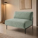 Ver imagem 1 de Sofá Modular Industrial Central Basileia 100cm Yescasa Veludo Tx Verde Pistache