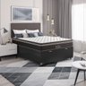 Cama Box Baú Casal + Colchão Paris Molas Ensacadas Pocket - 66x138x188cm - Couro - 7