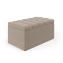 Ver imagem 3 de Calçadeira Baú Navi 90 para Cama de Solteiro Z-006 Sued Capuccino Aradecor