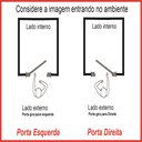 Ver imagem 2 de Porta Lambril de Alumínio Preto 210 x 80 com Puxador e Friso Linha 30 - Esquerda