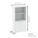 Ver imagem 4 de Armário Misto para Escritório com Nicho e Portas com Chave 159,6cm P25 Pandin Branco