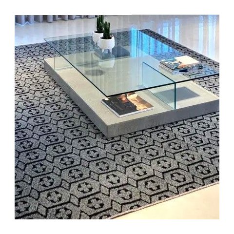 Tapete para sala de estar, & escritório de Feltro de  Luxo Atlanta cinza 2,00x1,50cm