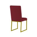 Ver imagem 6 de Kit 4 Cadeiras para Mesa de Jantar Base Industrial Dourado Balaqui Cor:marsala