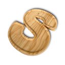 Ver imagem 2 de Petisqueira Letra S Tabua com Rebaixo Madeira Pinus Cesta Presente Decoração Mesa Posta - Woodspot