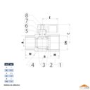 Ver imagem 4 de Válvula Registro Mini Esfera 1/8 Macho X Fêmea Cromada Alavanca On Off Ivm Italy Latão Cromado