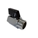 Ver imagem 5 de Válvula Registro Mini Esfera 1/8 Macho X Fêmea Cromada Alavanca On Off Ivm Italy Latão Cromado