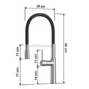 Ver imagem 5 de Kit Cuba Gourmet Quebec 60cm Aço Inox 304 e Torneira Gourmet Bélgica Monocomando Goldenx