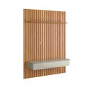 Ver imagem 4 de Painel para Tv 55 Polegadas Home Antares Ripado 3 Gavetas Prateleira:cinamomo/off White