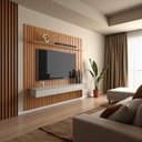 Ver imagem 3 de Painel para Tv 55 Polegadas Home Antares Ripado 3 Gavetas Prateleira:cinamomo/off White