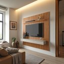 Ver imagem 2 de Painel para Tv 55 Polegadas Home Antares Ripado 3 Gavetas Prateleira:cinamomo/off White