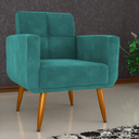Ver imagem 1 de Poltrona Decorativa Juan Veludo Verde Menta