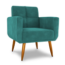 Ver imagem 3 de Poltrona Decorativa Juan Veludo Verde Menta