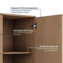 Ver imagem 5 de Kit Guarda Roupas 3 Portas e Cômoda Araçá CabeCasa MadeiraOriginals Marrom/Nogueira