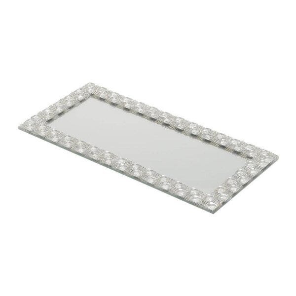 Suporte Espelhado Multiuso Dourado com Decoração de Acrílico 28cmx13,6cm Rojemac - 1