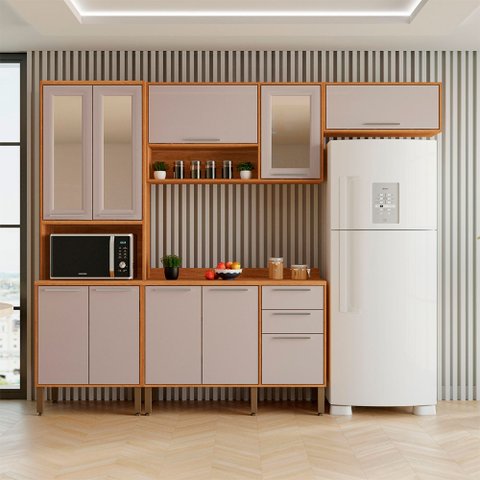 Cozinha Compacta 4 Peças 10 Portas 2 Gavetas Paris Sallêto Móveis