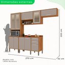 Ver imagem 5 de Cozinha Compacta 4 Peças 10 Portas 2 Gavetas Paris Sallêto Móveis