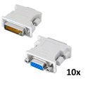 Ver imagem 1 de Kit C/ 10 Adaptador Dvi-i 24+5 (macho)xvga(fêmea) Branco