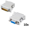Ver imagem 1 de Kit C/ 10 Adaptador Dvi-i 24+5 (macho)xvga(fêmea) Branco
