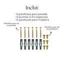 Ver imagem 3 de 2 Suportes Mão Francesa 30cm Formato L Embutido para Prateleira Aço Alta Durabilidade Preto