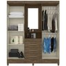 Guarda Roupa 4 Portas Com Espelho 8313 Castanho Wood Moval - 5